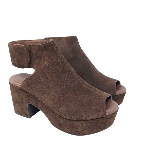 Chocolat Blu GABBY Brown Suede Platforms Size 6 - Picture 1 of 13